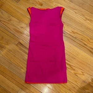 Jil Sander Pink and Orange Mini Dress